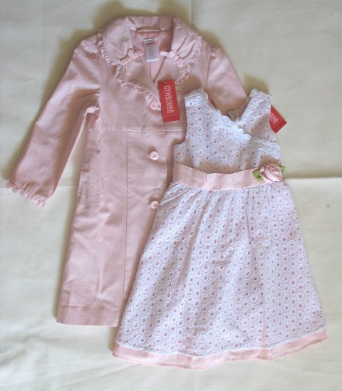 GYMBOREE Parisian Rose Girls Easter Eyelet Dress Coat 5 NEW