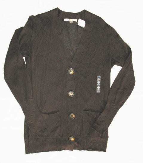 OLD NAVY Womens Brown Button Cardigan Sweater L 12 14 NEW