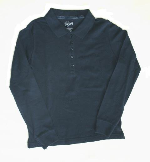 OLD NAVY Girls Blue Long Sleeve LS Polo Shirt Top XL 12 14 NEW