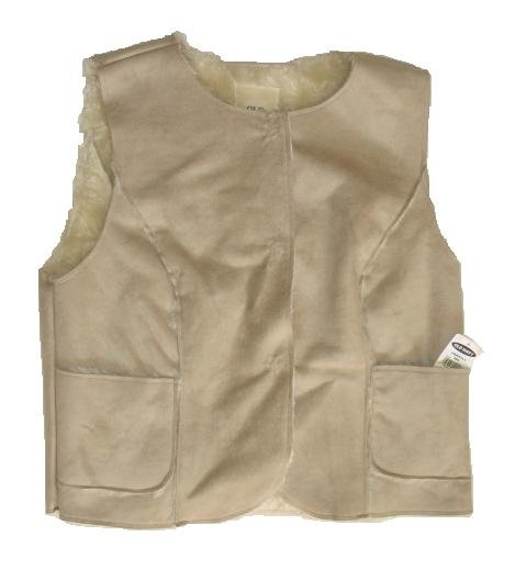 OLD NAVY Womens Faux Seude Fur Vest M 8 10 NEW