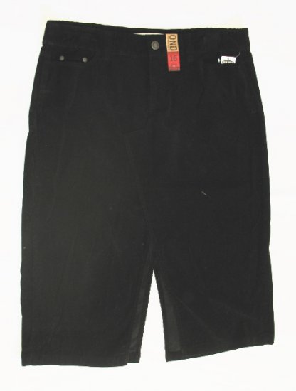 OLD NAVY Womens Black Corduroy Long Skirt 16 Plus NEW
