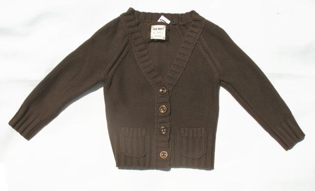 OLD NAVY Womens Brown 3/4 Sleeve Sweater Cardigan S 4 6 NEW
