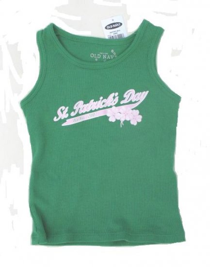 OLD NAVY Girls Green St. Patrick Tank Top 2T NEW