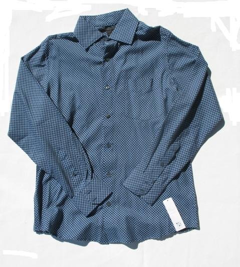 APT 9 Mens Blue LS Button Front Shirt L NEW
