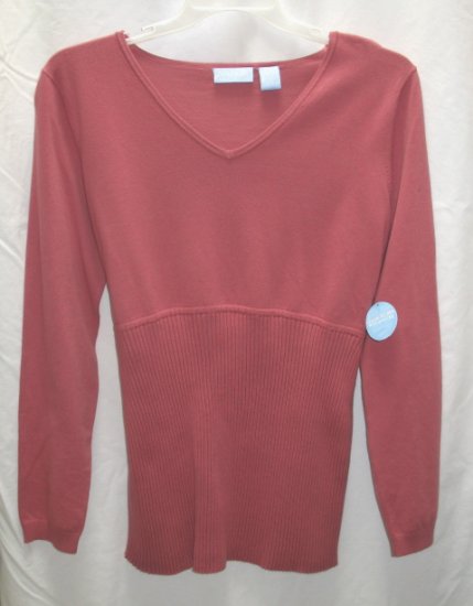 SOON TO BE Salmon Ribbed Maternity Sweater L 12 14 NEW
