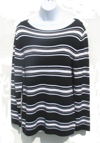 EAST 5TH Womens Navy White Stripe Sweater L 12 14 NEW