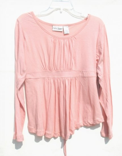 WE'RE TOGETHER Maternity Peach Gathered Shirt Top S NEW
