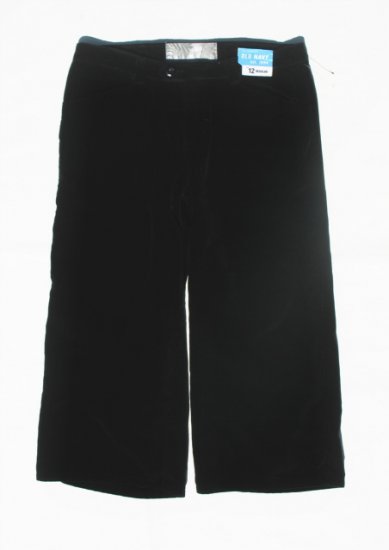 OLD NAVY Girls Black Velvet Crop Pants Capris 12 R NWOT NEW