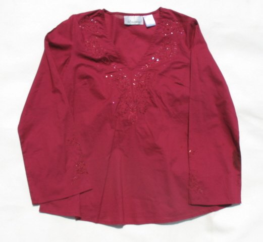 OH MAMMA Maternity Wine Beaded Tunic Shirt Top S 4 6 NWT NEW
