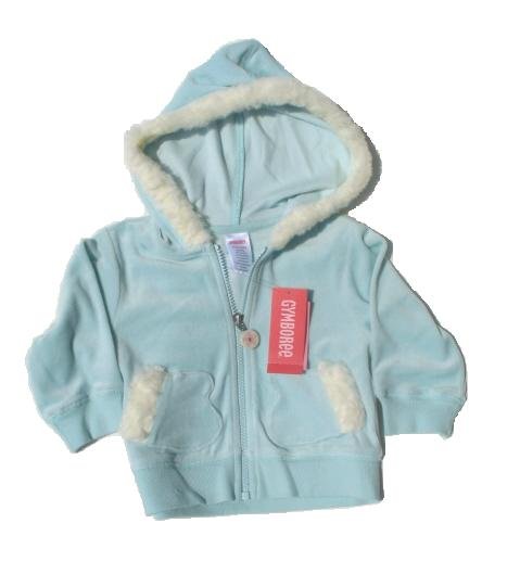 GYMBOREE Princess Snow Drop Girls Aqua Velour Hoodie Jacket 18 24 Mo NWT NEW
