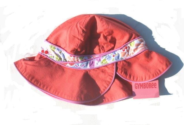 GYMBOREE Tea Garden Girls Reversible Orange Hat 3T 4T NWT NEW