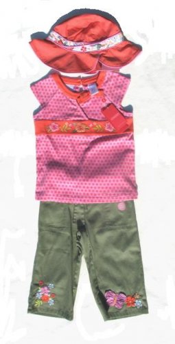 GYMBOREE Tea Garden Girls 3pc Crop Pants Top Hat 5 NWT NEW