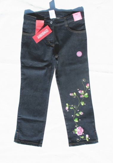 GYMBOREE Parisian Rose Girls Rose Jeans 7 NWT NEW