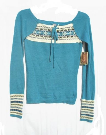 ARIZONA Juniors Aqua Angora Sweater S 3 5 NWT NEW
