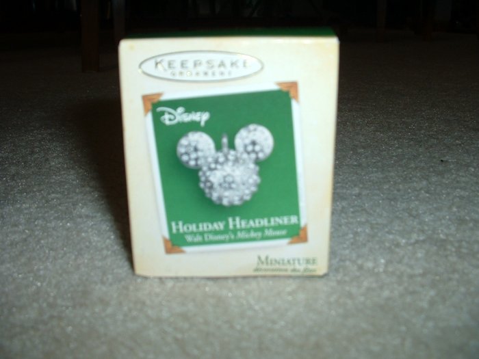Mickey Mouse Sparkling Holiday Miniature Ornament