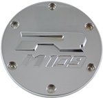 SUZUKI M109 (06-07) CHROME DERBY COVER W/ENGRAVED "R" FROM NYC PARTS TRIPLE CHROME