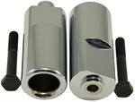 NYCPARTS TRIPLE CHROME CARRIES YAMAHA R1 (04-06) TRIPLE CHROME ALUMINUM BILLET FRAME SLIDER SET
