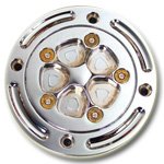 NYCPARTS TRIPLE CHROME CARRIES GSXR 1000 1996-2003 CHROME 4 HOLE DESIGN GAS CAP W/ SS HARDWARE