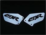 NYCPARTS TRIPLE CHROME CARRIES HONDA CBR929/954 (00-03) TRIPLE CHROME LOGO HEEL GUARDS