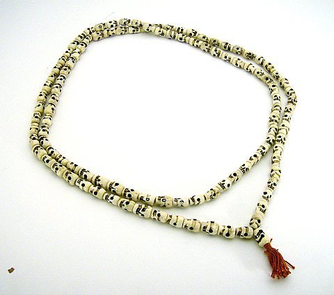 Carved Sull Bone Mala 108 Beads