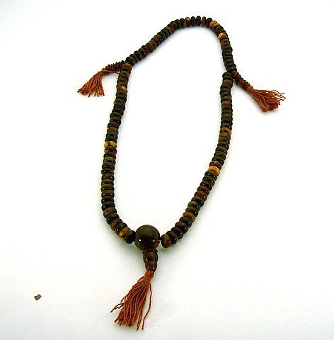 Brown Horn Rondell Mala 108 Beads