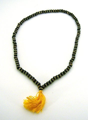 Carved Wood Prayer Mala 108 beads