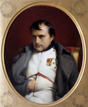 Napoleon Bonaparte at Fontainebleau portrait man canvas art print by Paul Hippolyte Delaroche