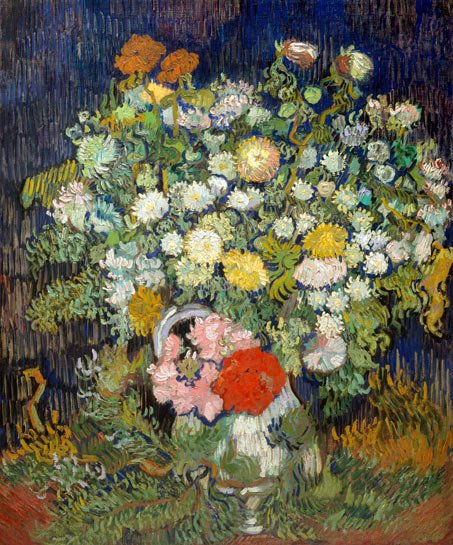 Bouquet of Flowers in a Vase 1890 still life canvas art print by Vincent van Gogh