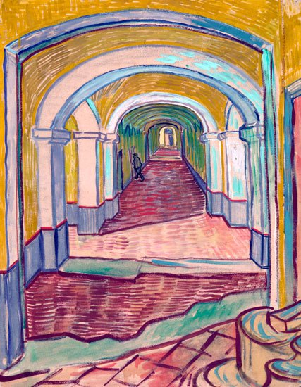 Corridor in the Asylum 1889 mental hospital canvas art print by Vincent van Gogh