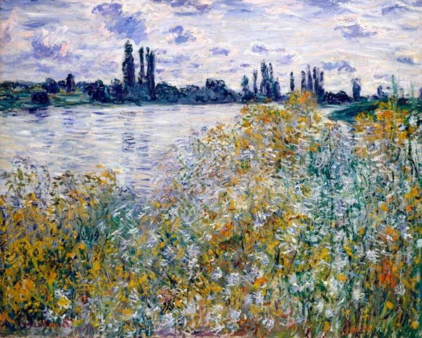 Ile aux Fleurs near Vetheuil 1880 island of flowers water landscape canvas art print by van Gogh