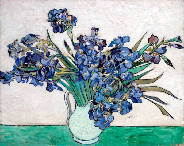 Irises 1890 still life flowers canvas art print by Vincent van Gogh