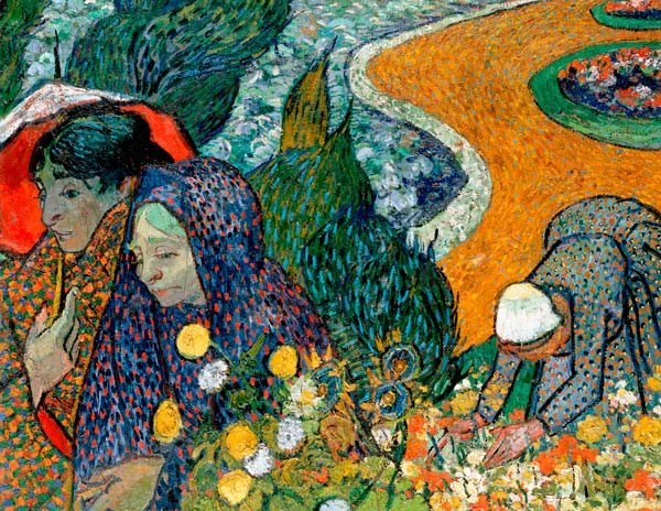 Memory of the Garden at Etten landscape canvas art print by Vincent van Gogh