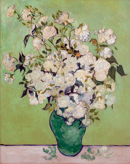 Roses 1890 still life flowers garden canvas art print by Vincent van Gogh