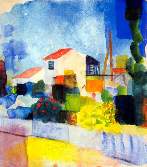 The Bright House cityscape canvas art print by Franz Marc