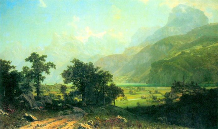 Lucerne Switzerland Luzern Europe landscape canvas art print by Albert Bierstadt