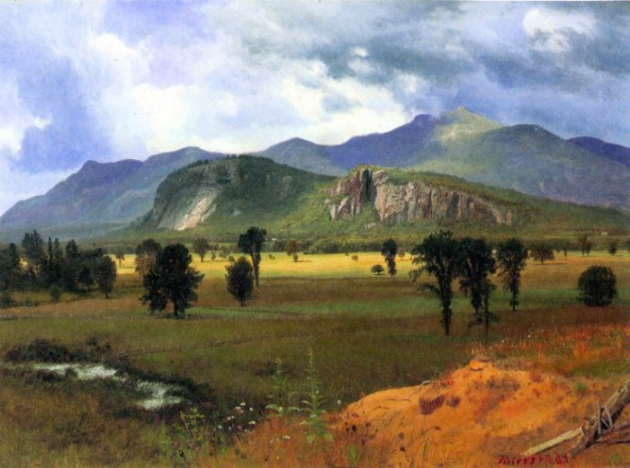 Moat Mountain Intervale New Hampshire landscape canvas art print by Albert Bierstadt