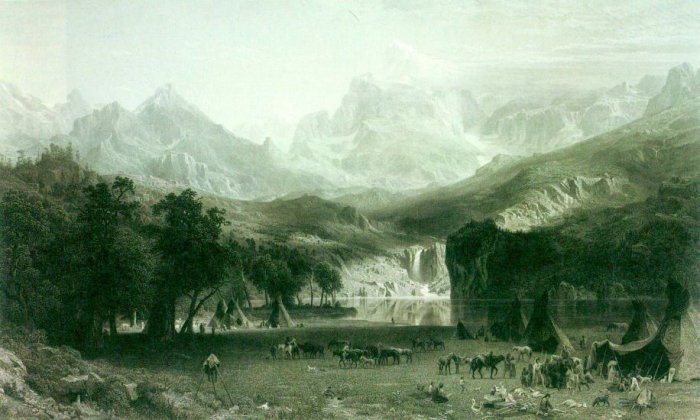 Rockies at Lander's Peak canvas art print by Bierstadt