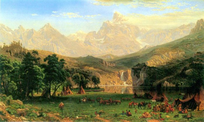 Rocky Montains at Lander's Peak canvas art print by Bierstadt