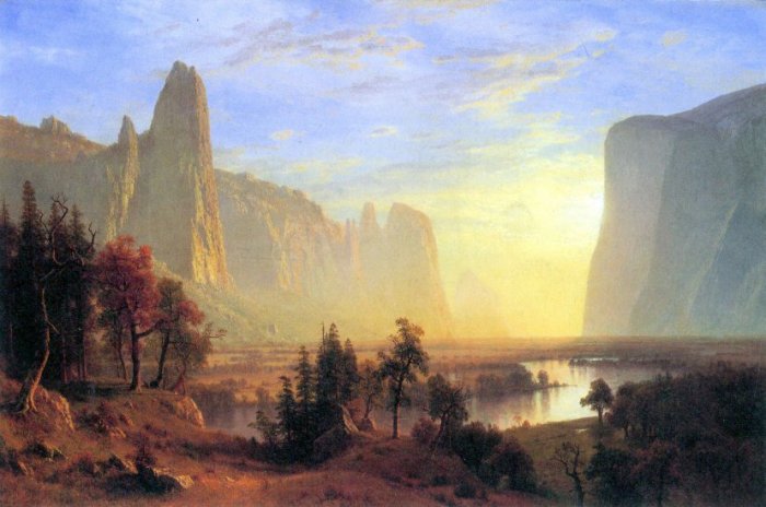 Yosemite Valley California American West landscape canvas art print by Albert Bierstadt