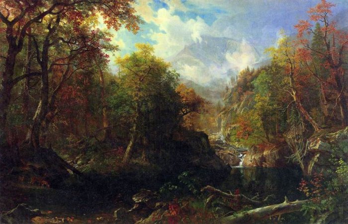 The Emerald Pond landscape canvas art print by Bierstadt