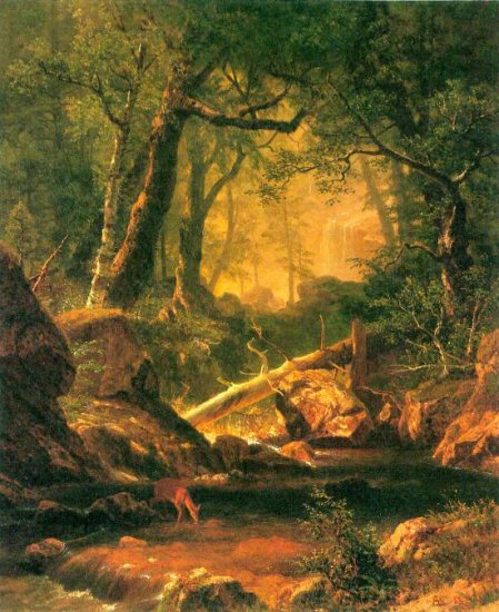 White Mountains New Hampshire II landscape canvas art print by Bierstadt