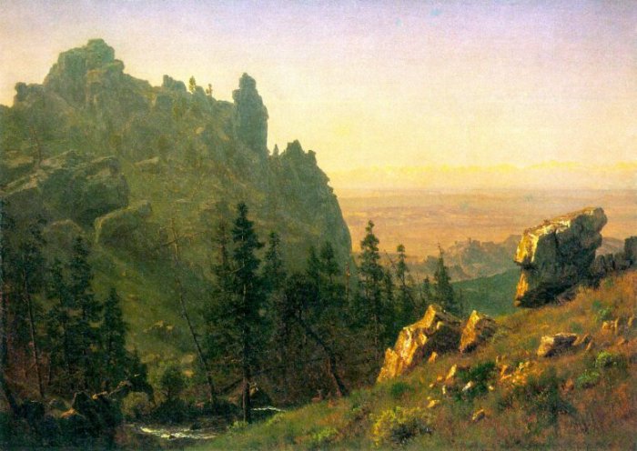 Wind River Country landscape canvas art print by Bierstadt