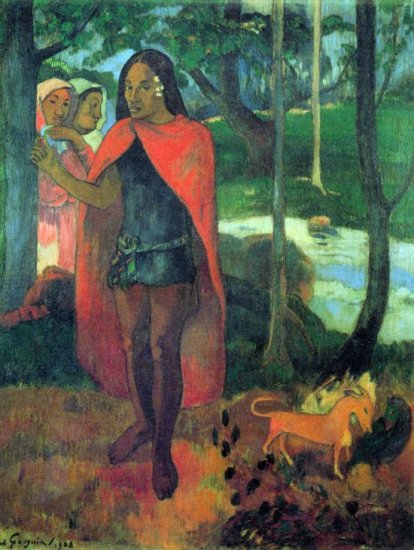 Wizard of Hiva-Oa women canvas art print by Paul Gauguin