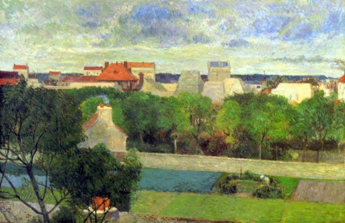 Vegetable Famers in Vauguirard cityscape canvas art print by Paul Gauguin