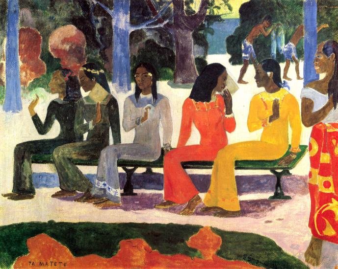 Ta Matete women people canvas art print by Paul Gauguin
