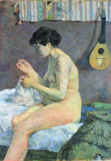 Study of a woman canvas art print by Paul Gauguin