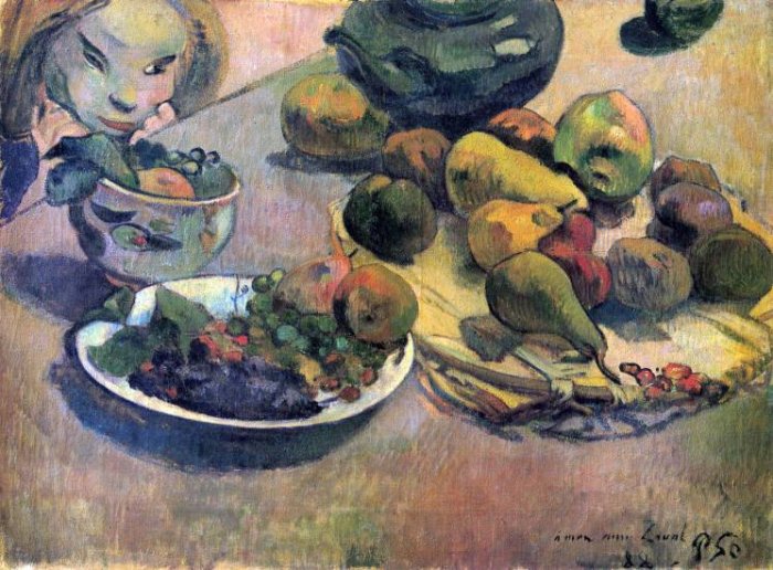 Still Life with Fruit canvas art print by Paul Gauguin