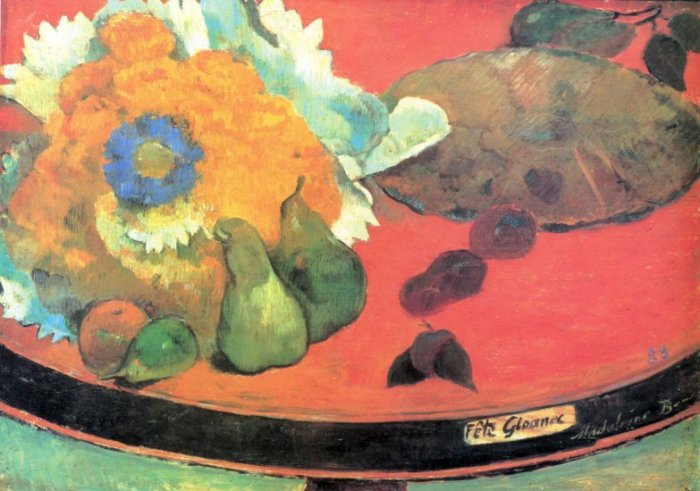 Still Life with Fete canvas art print by Paul Gauguin