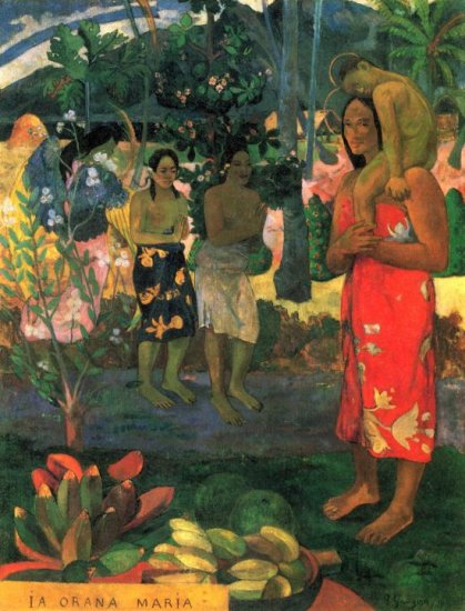La Orana women canvas art print by Paul Gauguin