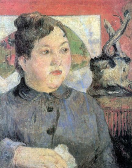 Madame Kohler woman portrait canvas art print by Paul Gauguin